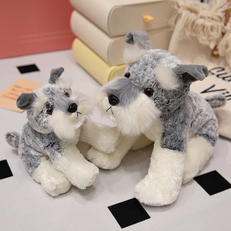 22/30/40CM Schöne Plüsch Schnauzer Plüsch Spielzeug Gefüllte Weiche Tier Puppen Kawaii Schnauzer Hund Schöne Geburtstag weihnachten Geschenke – Detail 13