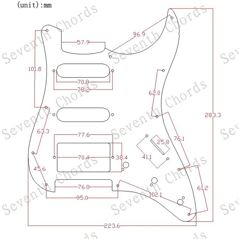 

3 Ply Guitar Pickguard Multicolor Replacement Scratch Plate 11 Holes Accessories Celluloid Electric Guitars Universal