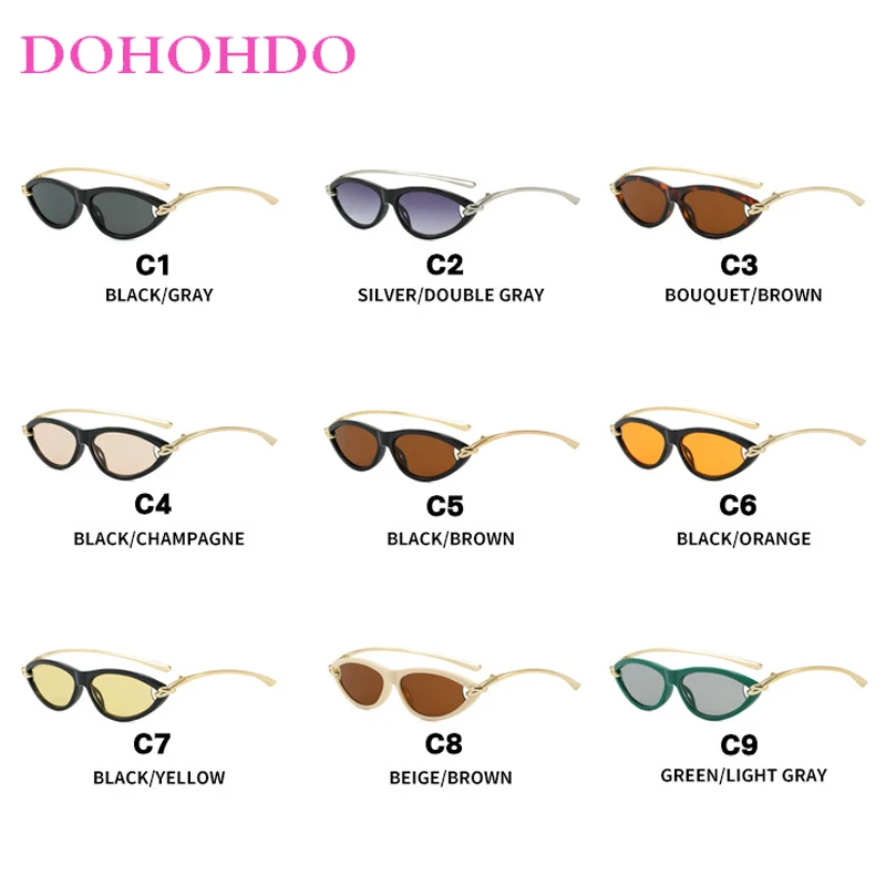 2025 موضة فاخرة معدنية إطار صغير البيضاوي النساء النظارات الشمسية العلامة التجارية مصمم فاسق الرجال ظلال في الهواء الطلق القيادة السفر نظارات UV400
