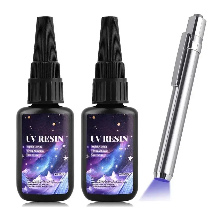 100/75/50/25g UV-Kleber Super Bonding & Schweiß kleber Set DIY Schmuck macht schnell trocknend zum Verkleben von Metall glas UV-Reparatur flüssigkeit