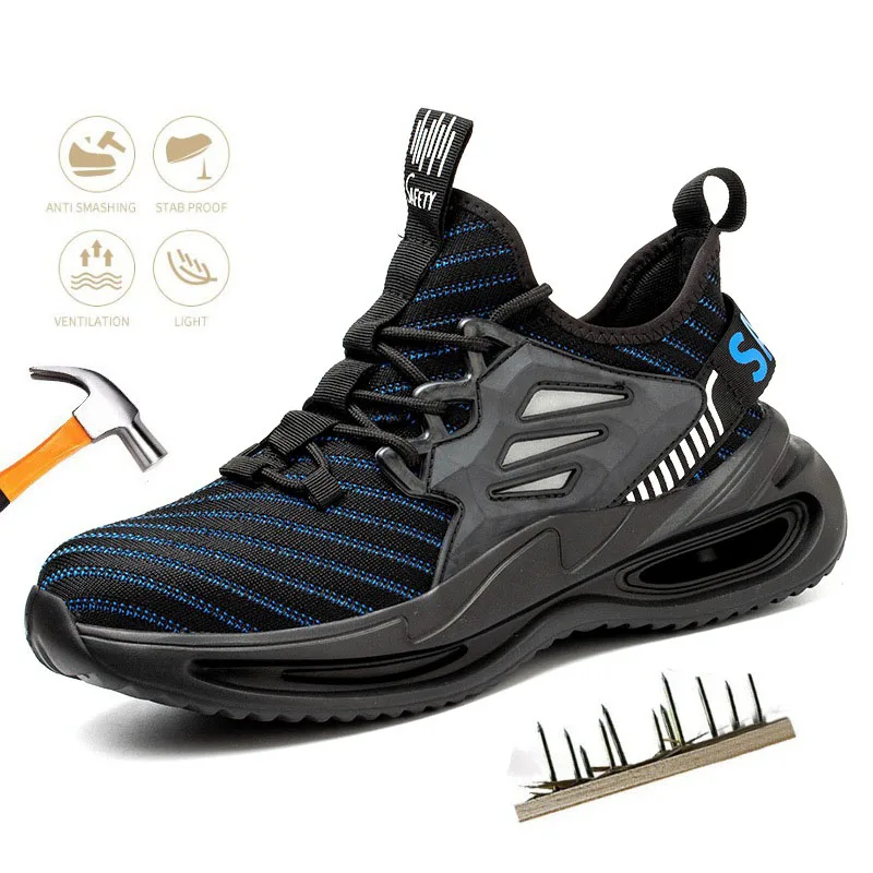 New type of labor protection shoes for men: anti impact, anti puncture steel safety protection for men's work shoes