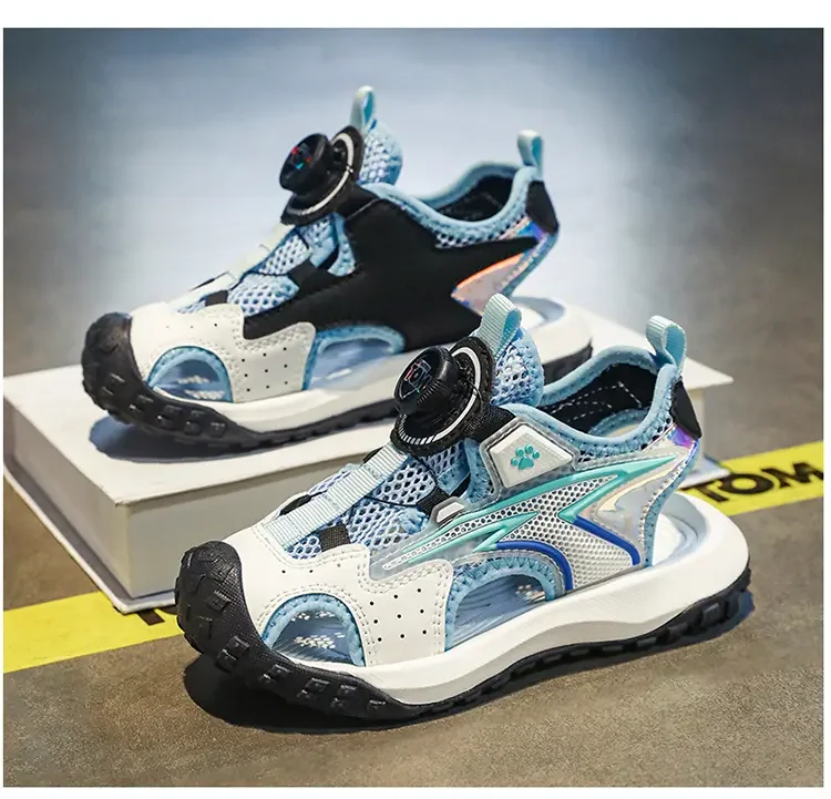 

Children's casual shoes, girls' outdoor toe protection beach sandals, water shoes, casual pink anti-slip sandalias hombre