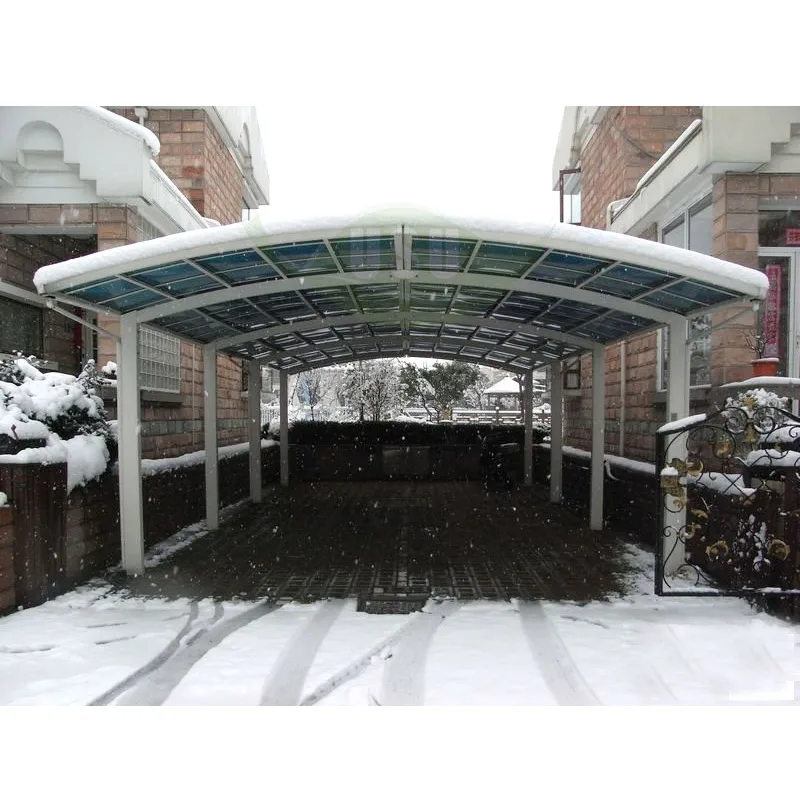 في الهواء الطلق الشمس الظل البولي كربونات السيارات الرخيصة وقوف السيارات الكابولي الإطار المعدني منفذ السيارة المرآب المظلة الألومنيوم Carport #5