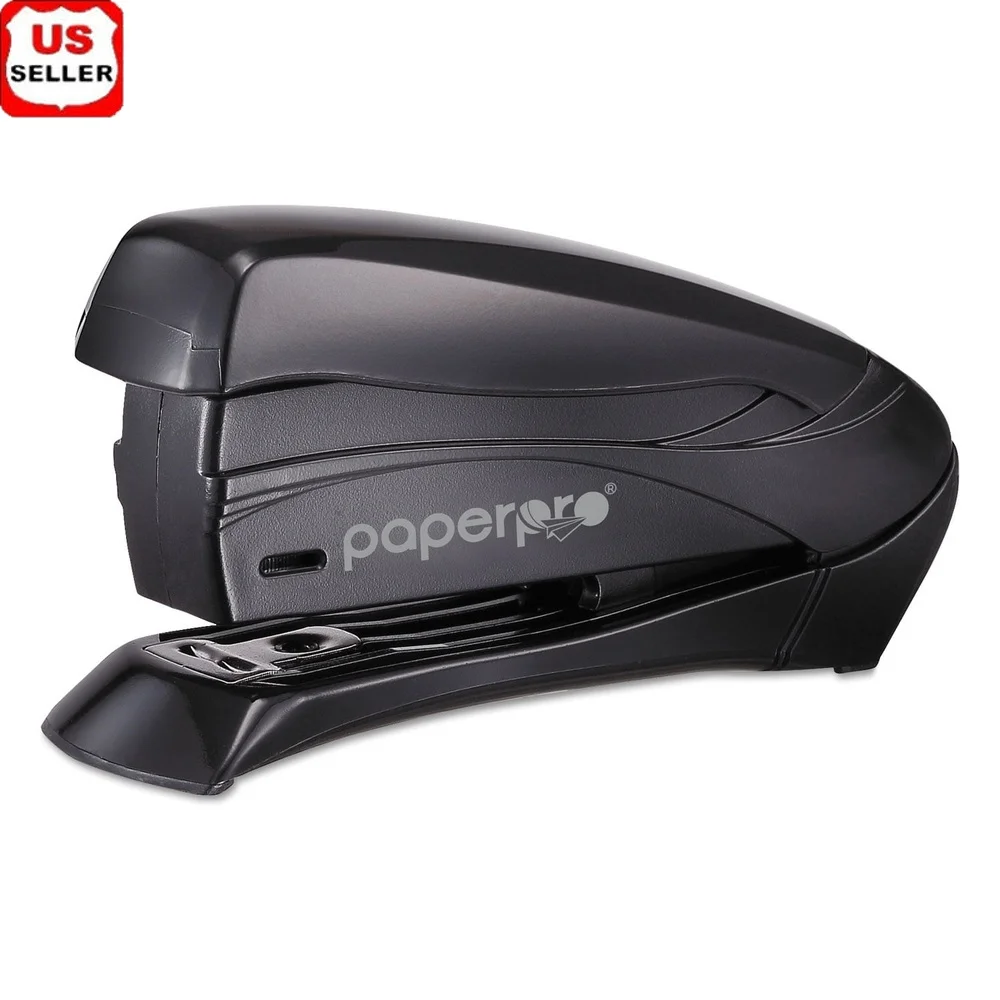 Cucitrice compatta Mezza striscia alimentata a molla Capacità di 15 fogli Leggero Impugnatura antiscivolo senza inceppamenti Tecnologia con un solo dito Palmare