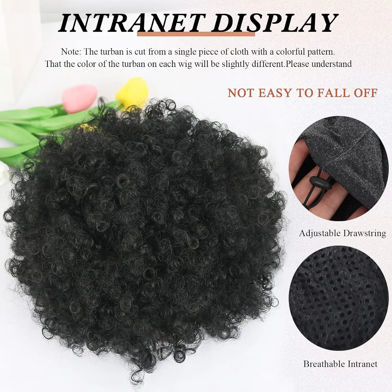 Short Ombre Headband Wig Kinky Curly Headband Wig with Bangs for Women Synthetic Afro Curly Wig with Headband Attached Blonde Ki