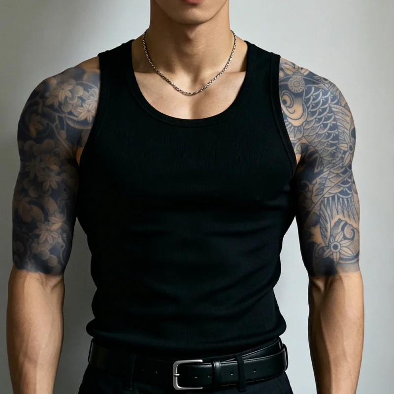 Asiatische temporäre Kräutertattoo-Aufkleber mit halben Ärmeln, langanhaltend wasserfest für eine bis zwei Wochen, geeignet für Arm und Bein. – Detail 5