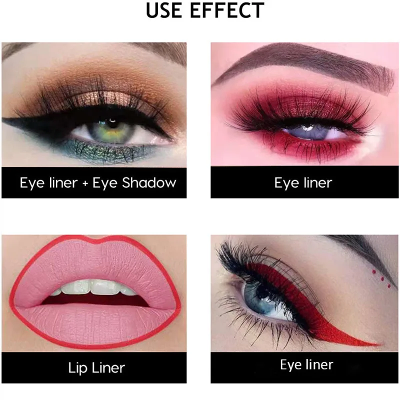 Colorful Eyeliner Pencil Lip Liner Lying Silkworm Pen Lady Charming Long Lasting Waterproof Eye Makeup Cosmetic Tool