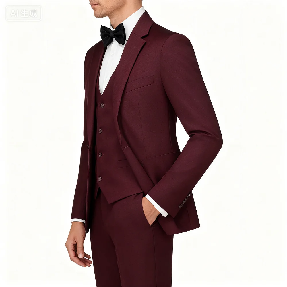 

Изумрудно-зеленый приталенный мужской костюм из трех предметов - высококачественная модная мужская официальная одежда для вечеринок с курткой, жилетом, брюками