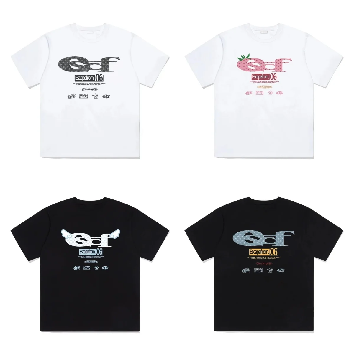 Y2k T-shirts Tops Casual Summer Fashion Classic Letter Logo Versatile Loose Comfort Short-sleeved Print Cotton T-shirt Unisex