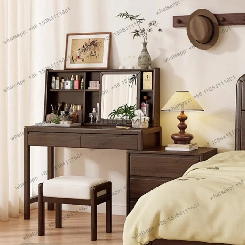 ld Wood Cosmetics Vanity Table Bedroom Makeup Storage Drawers Living Room Dressing Table Organizer  Chinese Furniture