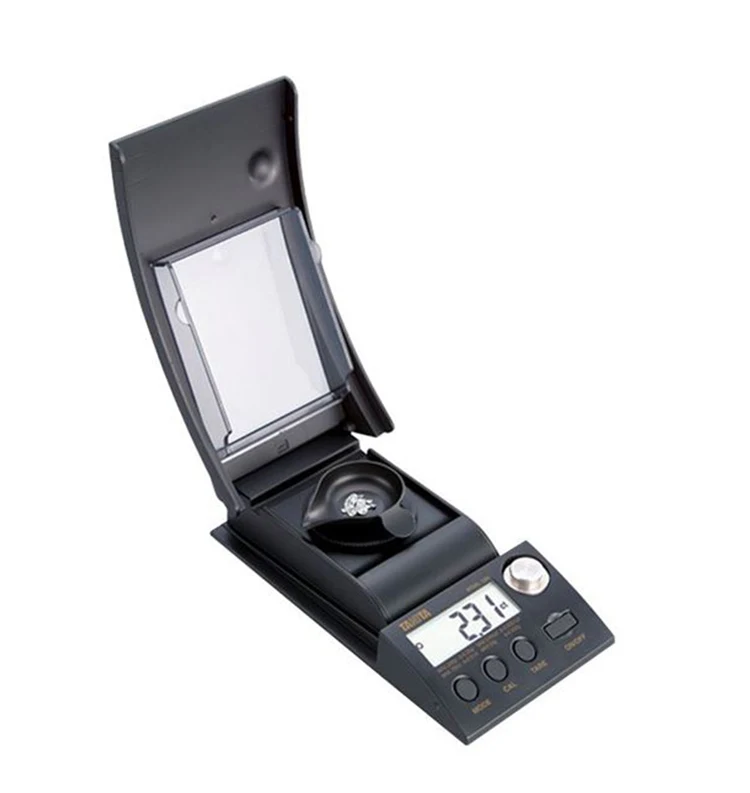 Tanita 1230, tragbare Edelsteinwaage, Mini-Diamantwaage mit Zugluftschild, faltbar, fester Einband, 0,01 Karat Präzision für Juweliere – Detail 4