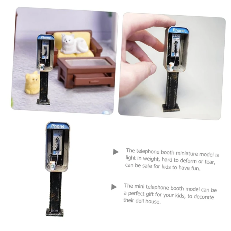 Adorno americano en miniatura, casa de muñecas pública antigua, casa de muñecas Vintage