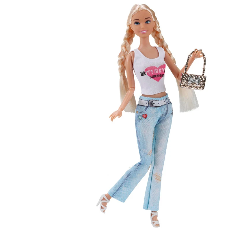

30cm Girl Princess Doll Toys Fashion Personality Trend Pants Doll Set 1/6 Doll Girls Play House Interactive Toys Birthday Gifts