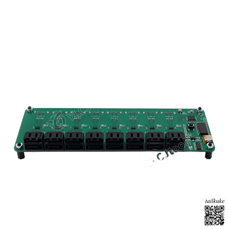 SATA Signal Switcher with 8 Groups 2-to-1 Bidirectional Interconnection, Featuring Indicator Lights and 6G High Speed