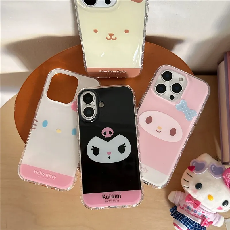Bonito dos desenhos animados hellos kittys yk2 caso de telefone para iphone 17 16e 16 15 14 13 12 11 pro max xxs xr xsmax 8 7 ar mais textura pena