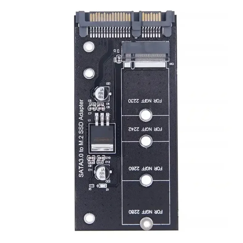 M2 To SATA3 Adapter Card High Efficiency SATA M2.SSD Convert Adapter Card NVME SSD Upgraded SATA 6 Gbps NGFF Adapter