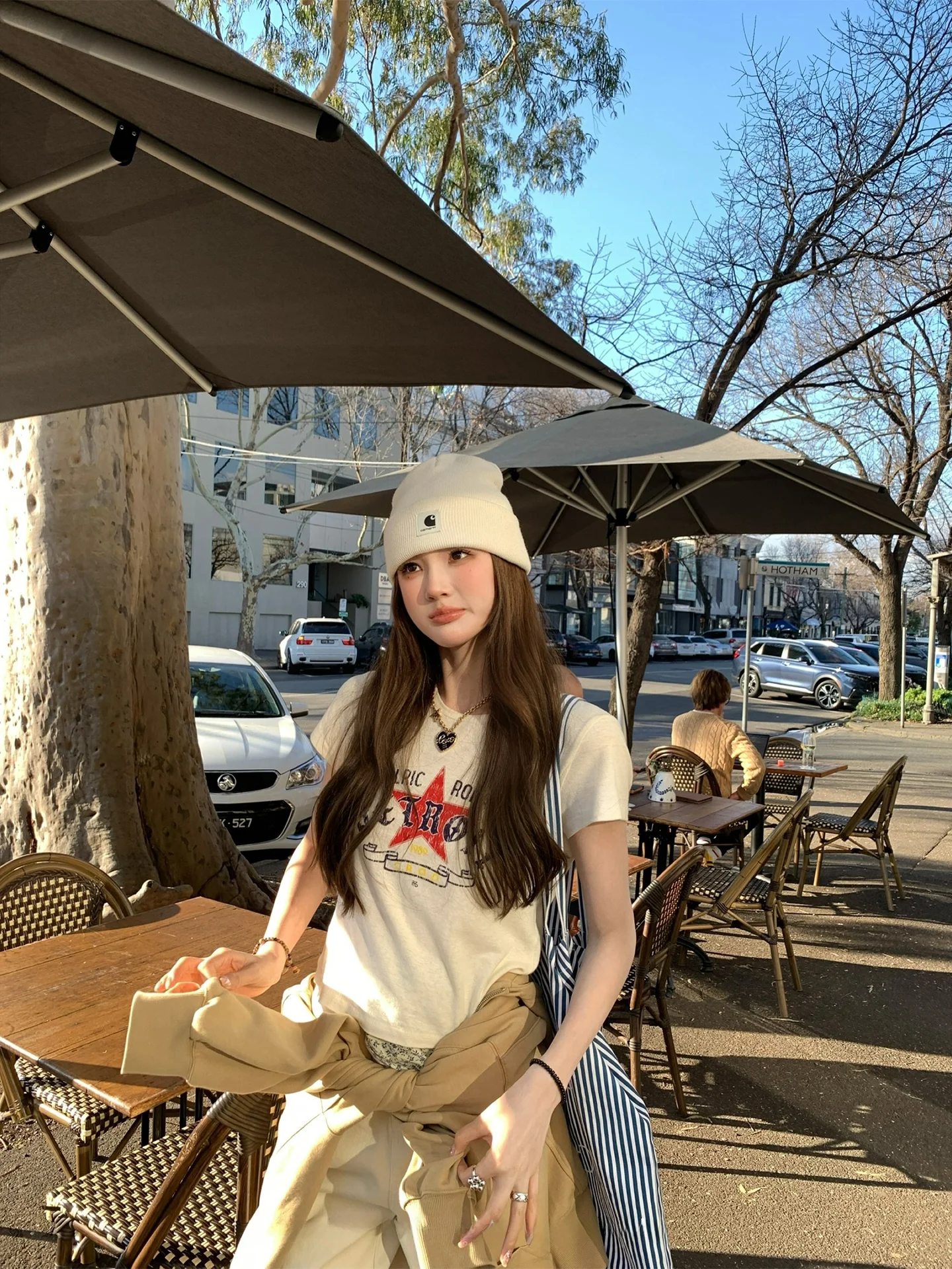 

Женская футболка Slim Fit с принтом пятиконечной звезды, удобная для повседневной носки, с круглым вырезом, неформальный стиль, куртка-жакет