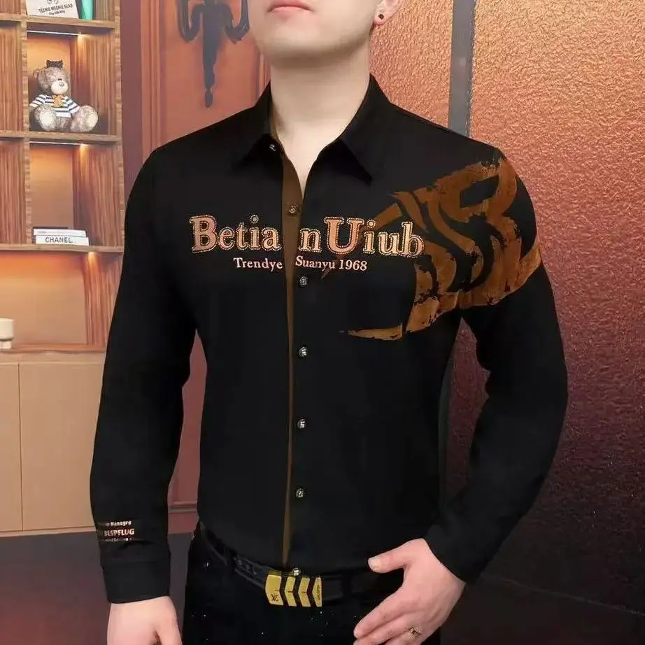 

Новинка весенней коллекции: Приталенная повседневная рубашка Jiaoguo в стиле Cleanfit, черная, с леопардовым принтом, из трикотажа, модная, простая, универсальная.