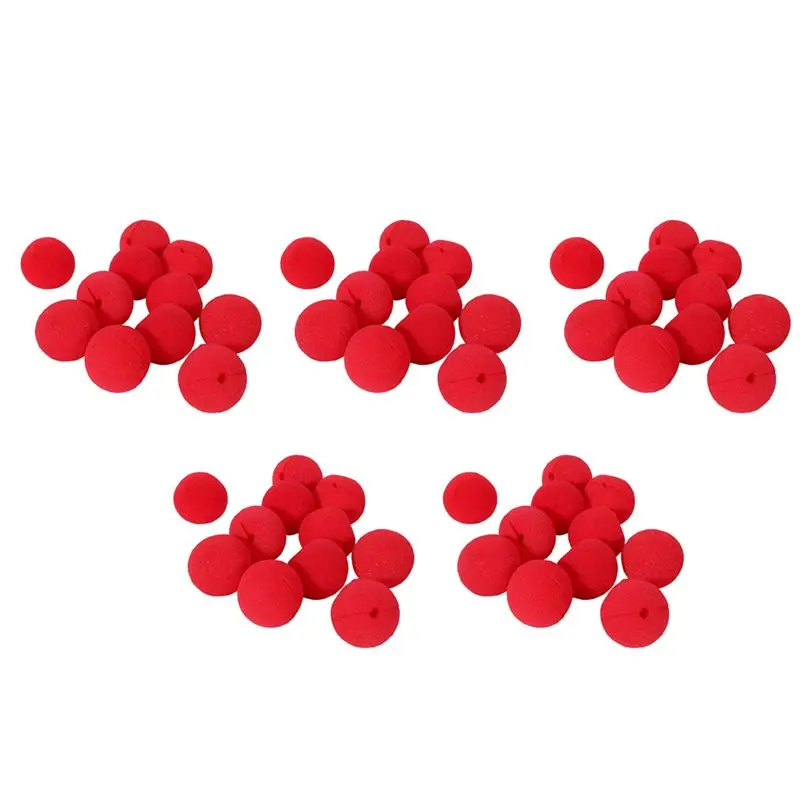 50 Uds. Adorables narices de esponja rojas para disfraces de payaso, decoración para fiestas, bodas, Navidad, Halloween, disfraces mágicos, nuevos