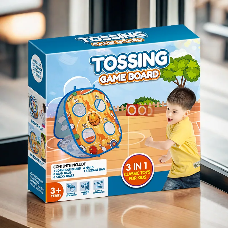 

Fun gift 3-in-1 sandbag sticky ball throwing target toy, outdoor parent-child interactive sensory integration sports toy