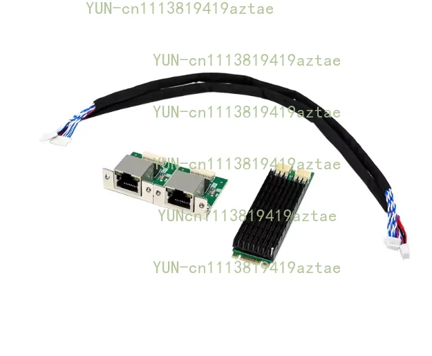 I226-T2 Dual 2.5G Ethernet Card M.2 B+M Key NVME Expansion Card for Server Industrial Control Equipment