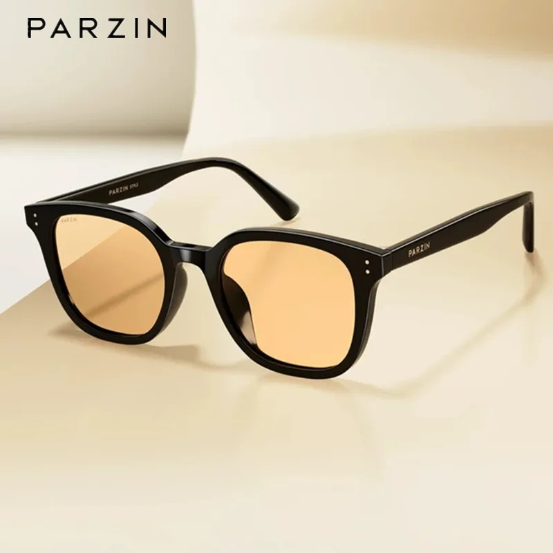 parzin-高級偏光サングラス男性用ナイロンレンズファッションサングラス女性用ブランドデザイナードライビングレトロアイウェアサングラス