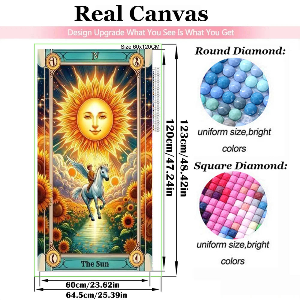 Full 5D Large Diy Diamond Painting Tarot Card Emperor Queen Diamond Mosaic Embroidery Gothic Woman Lion Rhinestones Cross Stitch