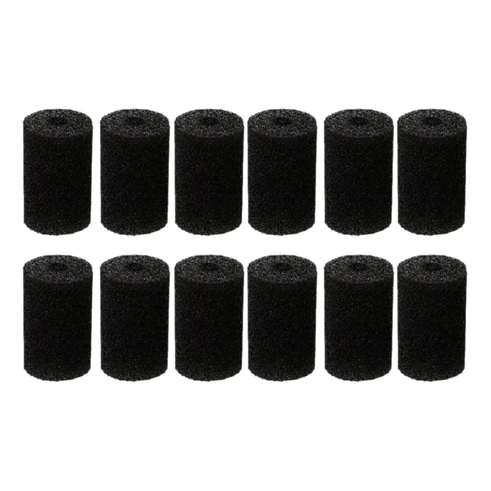 Herramientas de limpieza de repuesto para limpiador de piscina, accesorios de esponja de limpieza duraderos, fáciles de instalar, color negro, 12 unidades