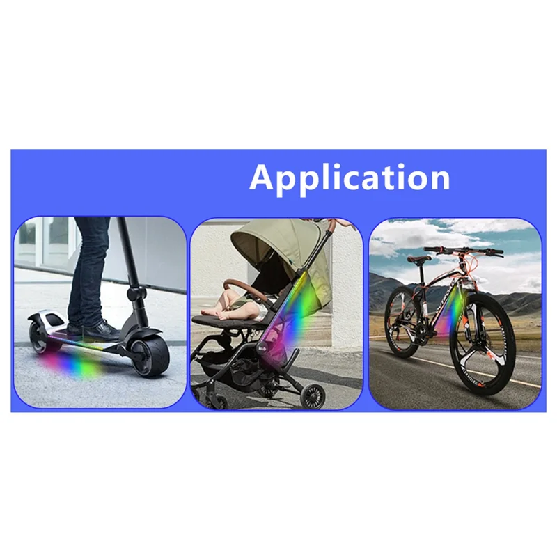 

A61P Outdoor Racing For Night Riding Safety Warning RGB LED Strip Lights Battery Powered For Scooters Bicycles