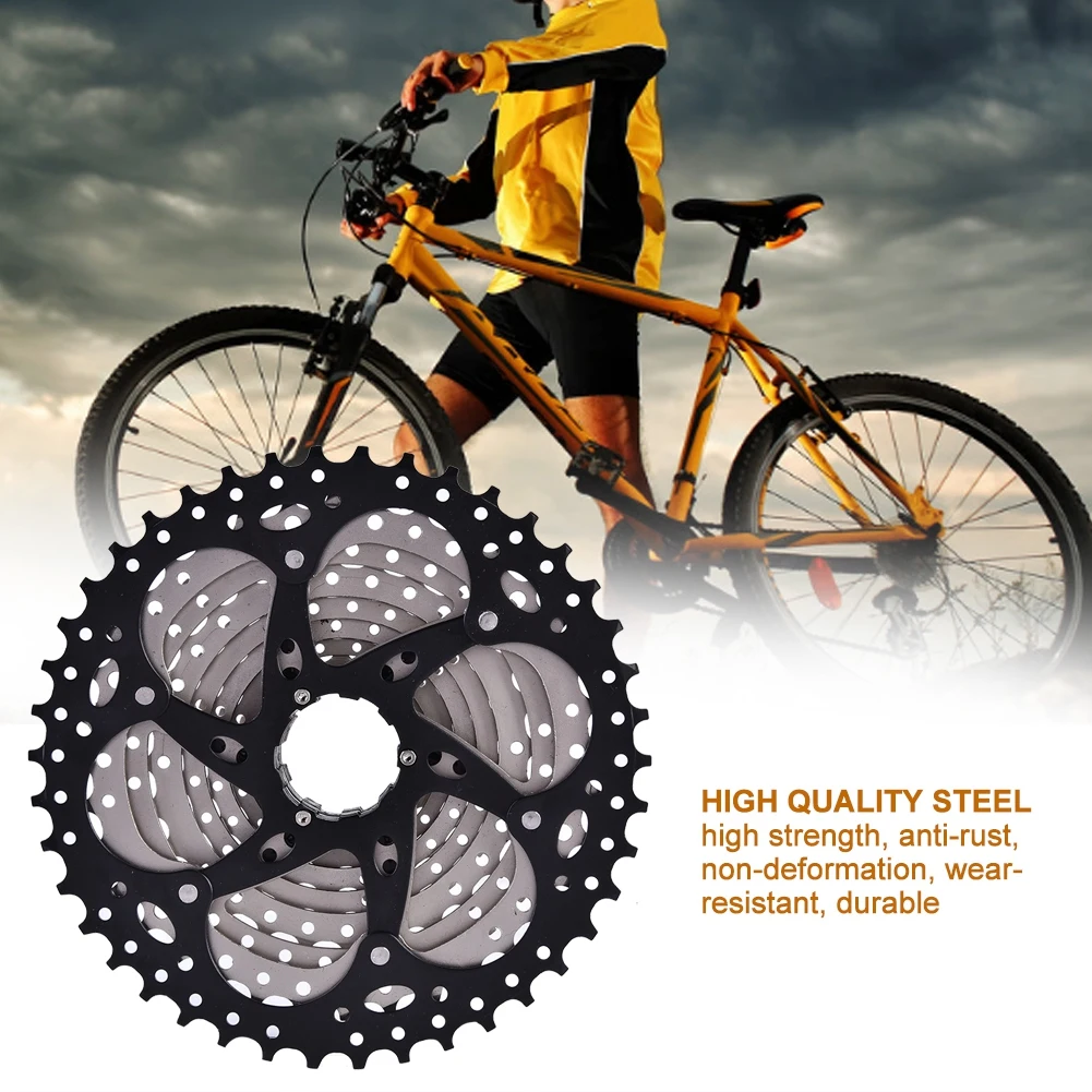 New 11-42T Freewheel Freewheel Bike Cassette ZTTO Bike Freewheel Cassette Sprocket 10 Speed 11-42T Replacement Accessory