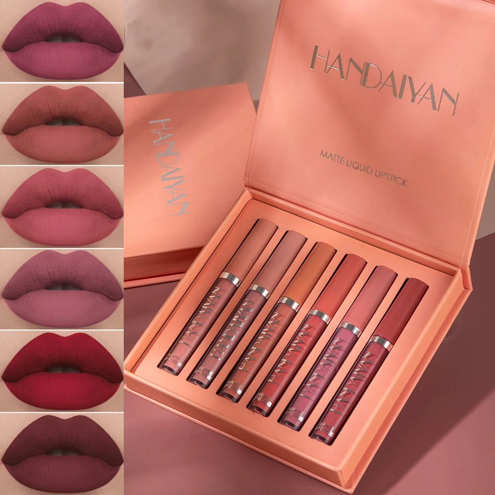 

HANDAIYAN Matte Liquid Lipstick Waterproof Lip Gloss Lip Glaze Set Lipgloss Makeup