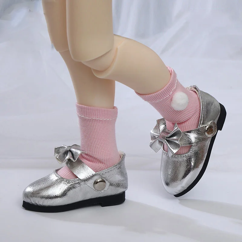 

BJD Doll shoes suitable for 1/6 size doll fashion silver leisure princess 1/6 shoes doll accessories