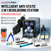 Kaisi 878Pro 700W Soldering Station 2 in 1 Hot Air Gun Solder Station Sleep Mode Electronics Soldering Iron Tools SMD BGA Rework