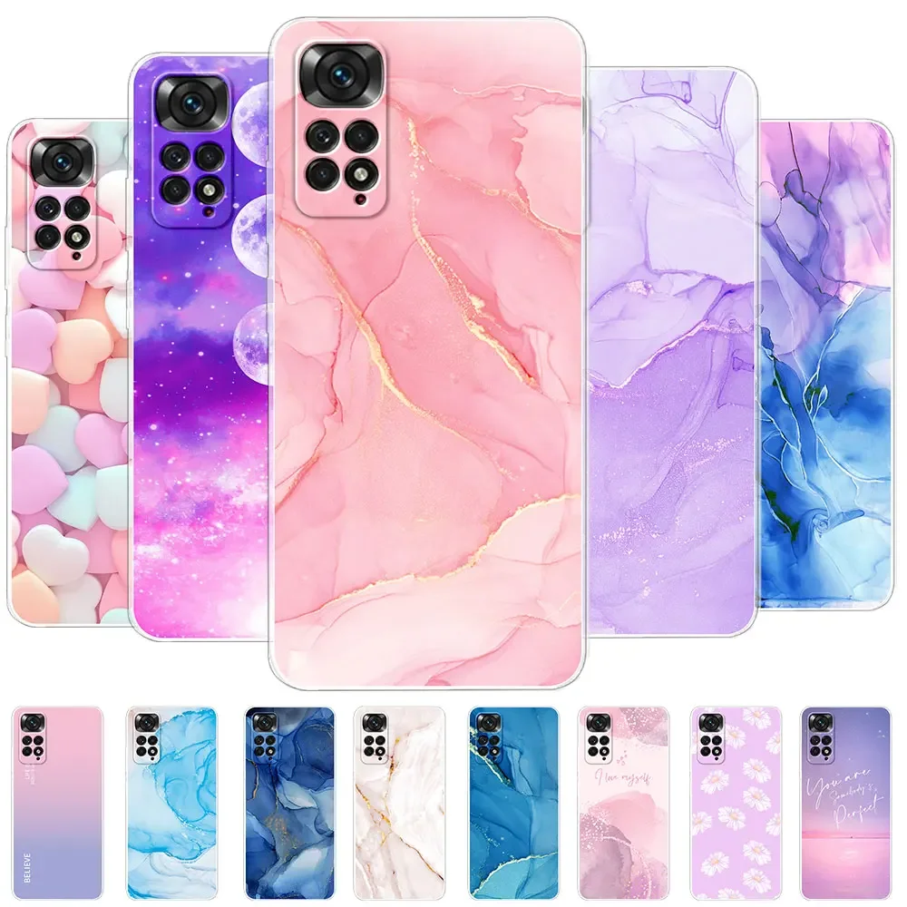 Para Redmi Note 11 funda de silicona suave TPU funda de teléfono para Xiaomi Redmi Note 11S Fundas Coque Redmi Note 11 Pro 4G 5G Fundas de parachoques