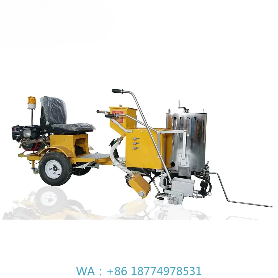 HW860 Thermoplastic Road Marking Machine Ride On Road Line Stripping Equipment