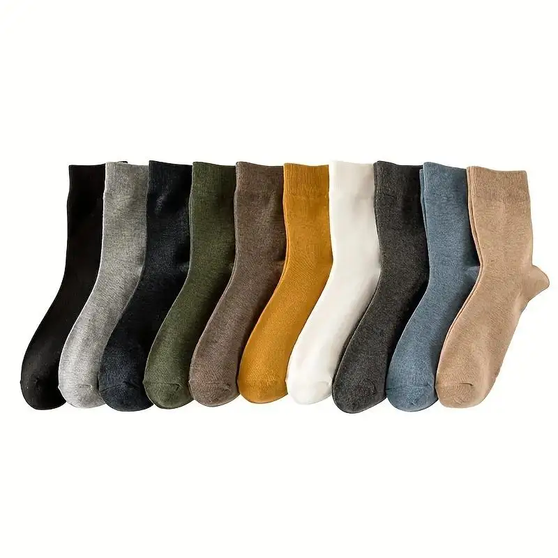 95% Combed Cotton Socks Men Business Dress Long Socks Soft Breathable Spring Summer Colorful Sock For Man 5Pairs/Lot