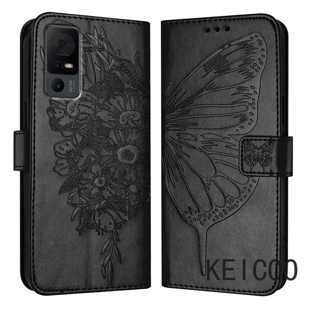 قلاب منقوش على شكل فراشة ، فتحات للبطاقات ، ، غطاء محفظة هاتف ، مناسب لماكينة TCL 20R ، 40T ، 40T ، 50 r ، من من من من من من ، من ، من ، إلى ، ، من ، إلى ، ستيلوس 5G