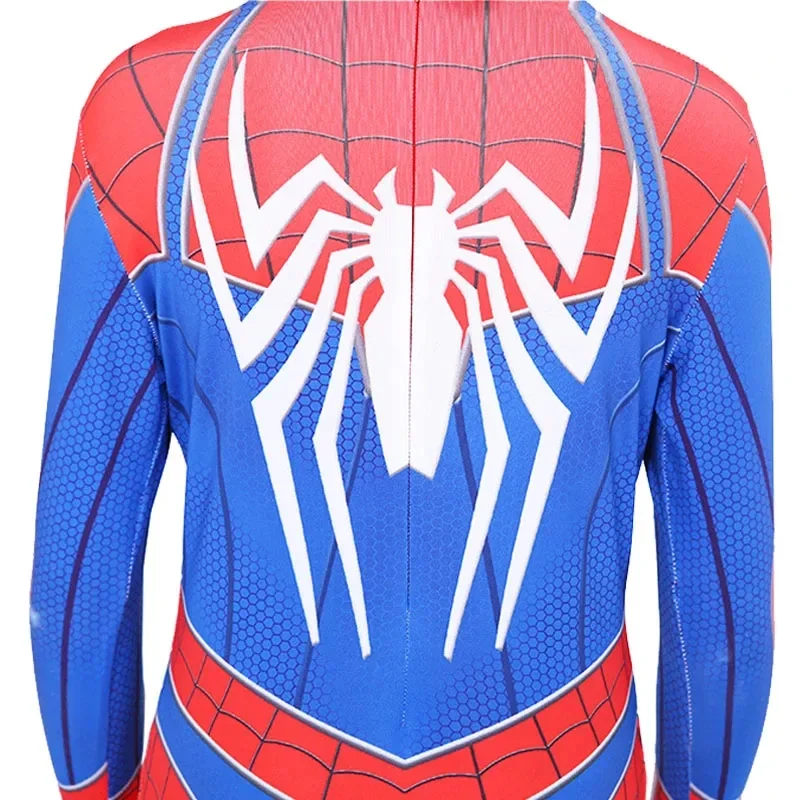 Gioco PS4 Spiderman Costume Cosplay Supereroe Zentai Suit Spider Man Tuta Costume di Halloween Maschera Tuta per bambini/adulti