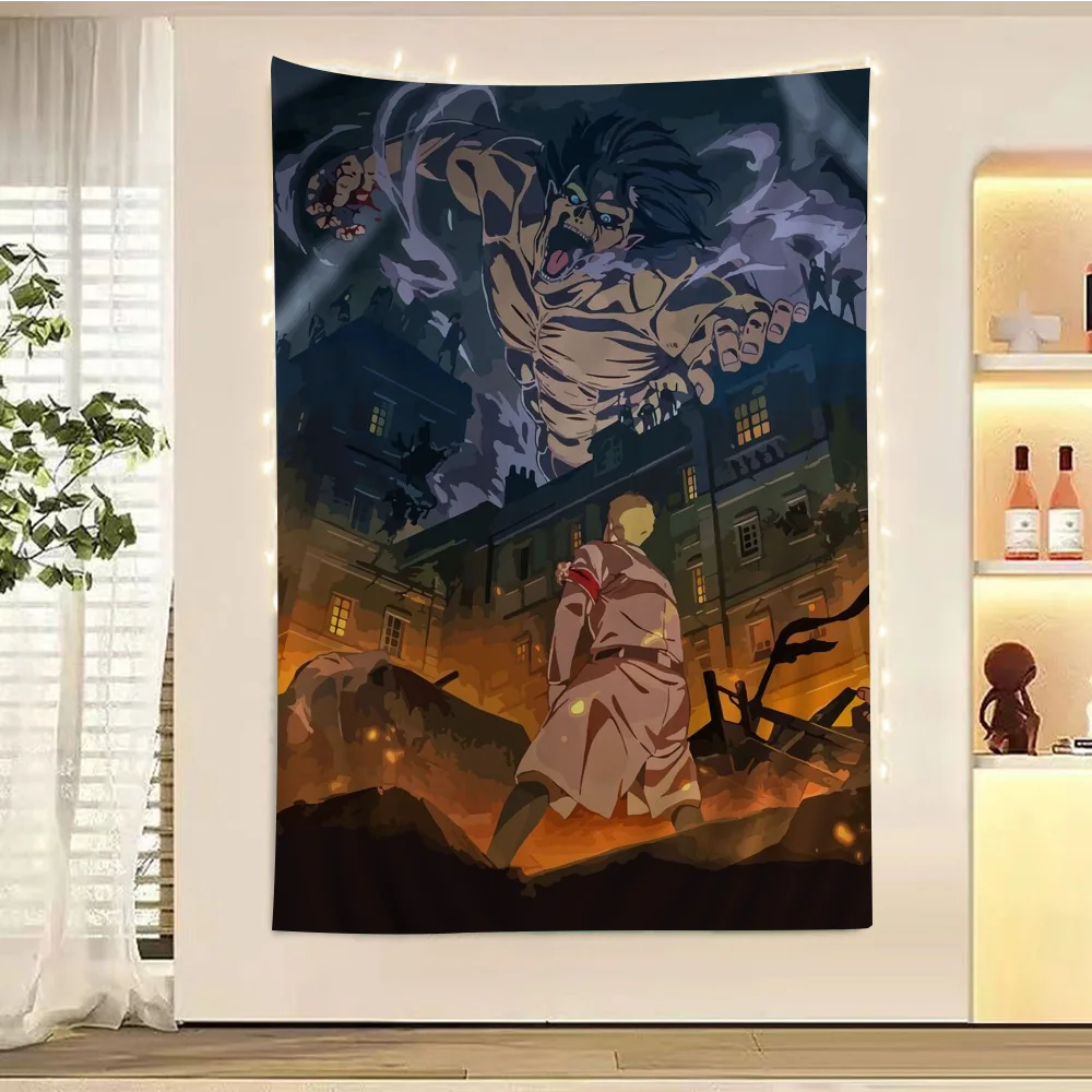 

Attack On Titan Anime Tapestry Art Science Fiction Room Home Decor Wall Art Decor