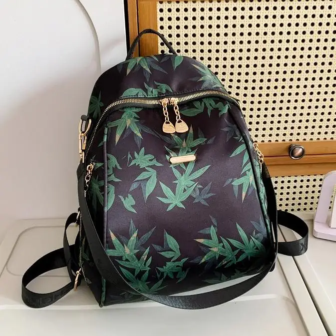 2025 New Fashionable Versatile Outdoor Sports Backpack Women's Waterproof Crossbody Bag Nylon Material Large Size Square Shape