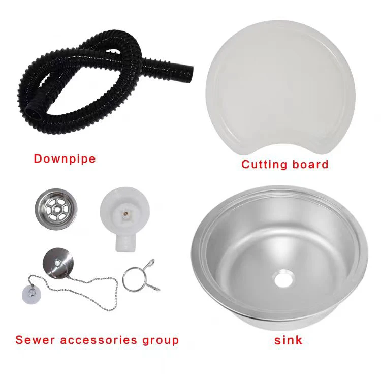 Caravan Accessories Polished 304 Stainless Steel Basin Sink Easy To Clean & Compact For Floating Houses & Camping Trailer Car