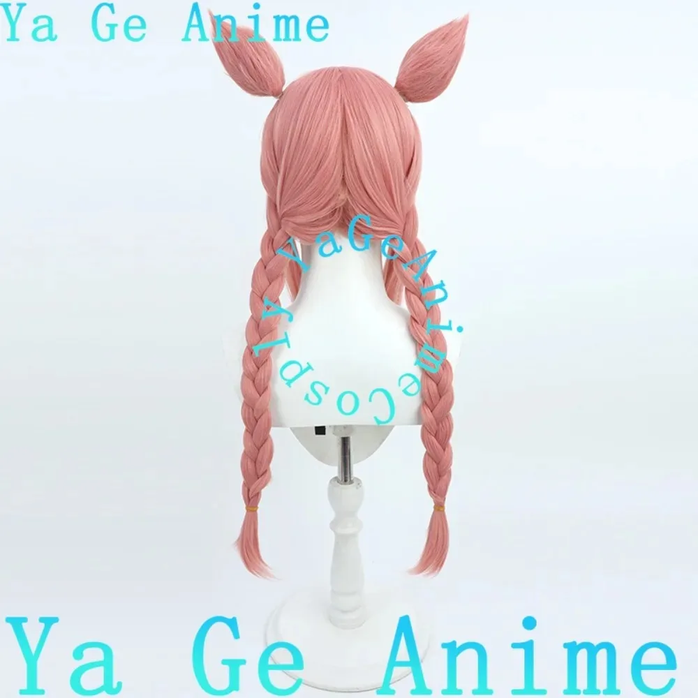 أوما موسومي بريتي ديربي أغنيس الرقمية الفائز الزي تأثيري الباروكات مع الضفائر التوأم أنيمي لعبة هالوين عرض الواقع الباروكات
