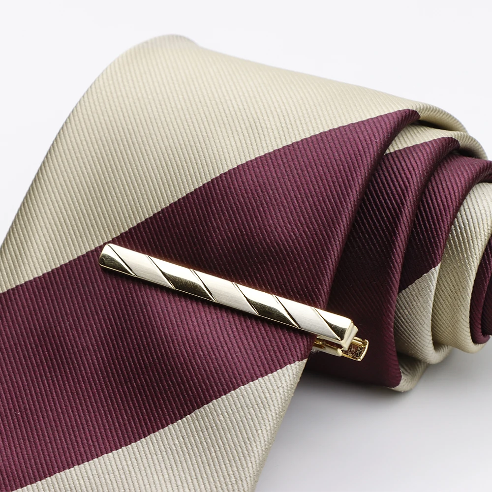 Nuevo Clip de corbata de Metal dorado para hombre, accesorios de negocios para fiesta de boda, Material de acero inoxidable cromado brillante, hebilla de joyería, Clip de corbata