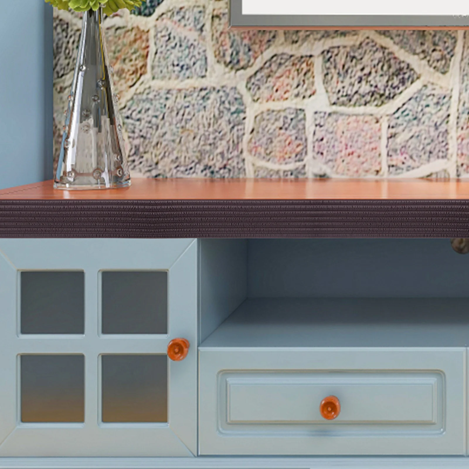 واقي حافة واسعة مصد أمان ذاتي اللصق لزوايا الطاولة وإطار السرير وحشوة الحائط وواقي درج الحضانة #1