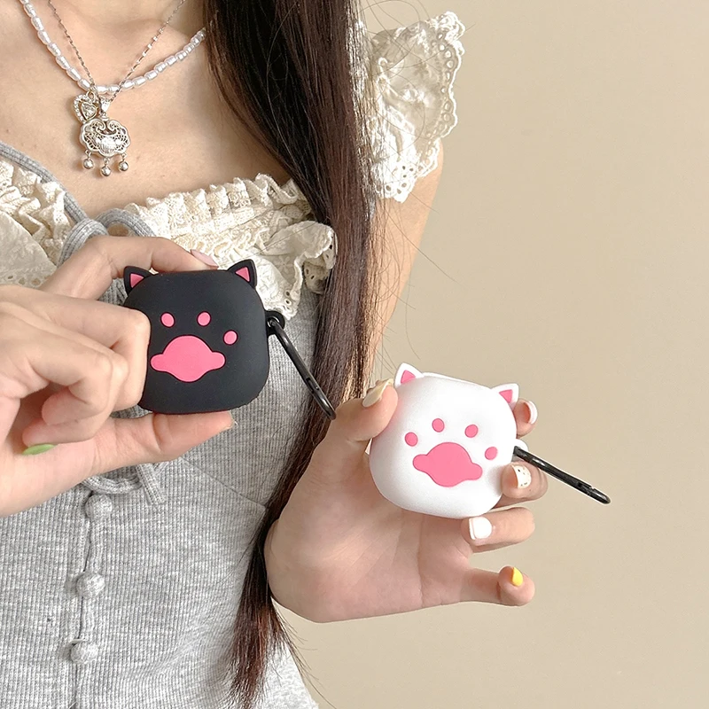 Voor Samsung Galaxy Fe Case Cute Cat Oortelefoon Case For Galaxy Buds 2 Pro Case Zachte Siliconen Hoes Voor Galaxy Buds Live Capa Funda