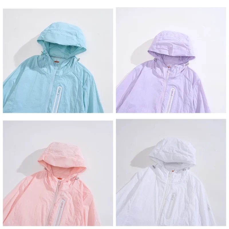 Outdoor Running Fitness Sweat Absorption Quick Drying Sun Protection Clothing Couple's Outdoor Loose Fitting UV Resistant Jacket