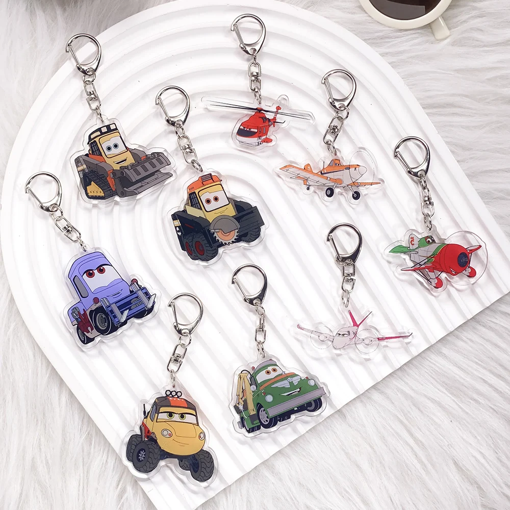 1/9 Piezas Disney Planes Dusty Crophopper Llavero de acrílico para coche, accesorios para bolso, divertido llavero para mochila, para fans y amigos