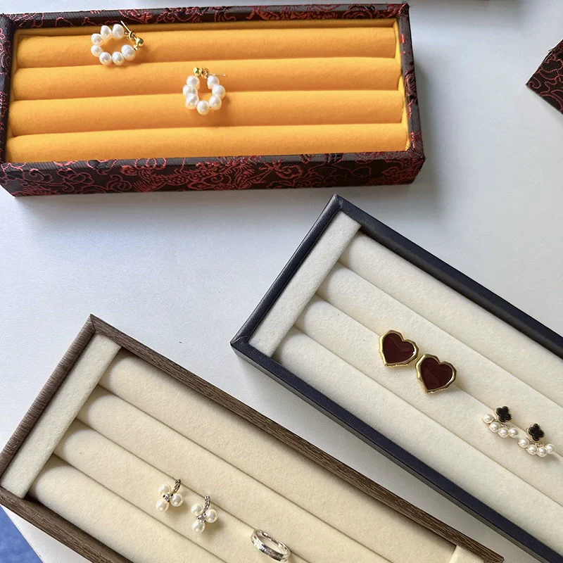 

Small 19*8cm Jewelry Display Stand Accessories Ring Tray for Earrings Ear Studs Storage Box Organizer for Jewelry