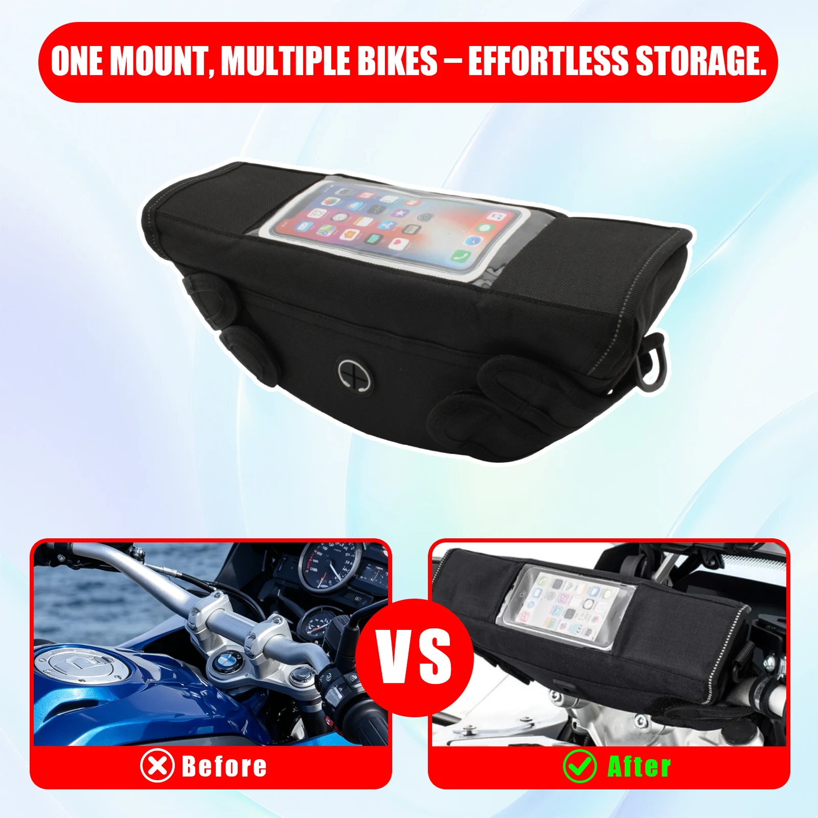 For F750gs F850gs R1200gs Adv F700gs 800gs R1250gs S1000xr  Modification Parts Motorcycle Phone Navigation Storage Bag Suitable