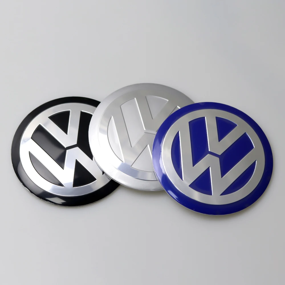 4Pcs 60/63/68MM Car Wheel Center Hub Caps Cover Sticker For Volkswagen VW R Golf mk7 Jetta Polo Beetle Passat Tiguan Accessories